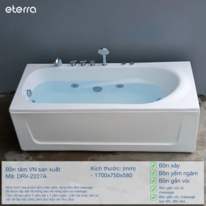 Bồn Tắm Yếm Ngâm Massage 1.7 mét eterra