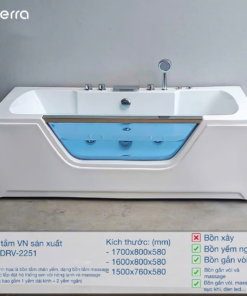 Bồn tắm yếm ngâm ETERRA DRV-2251 có massage có gắn sẵn vòi tặng