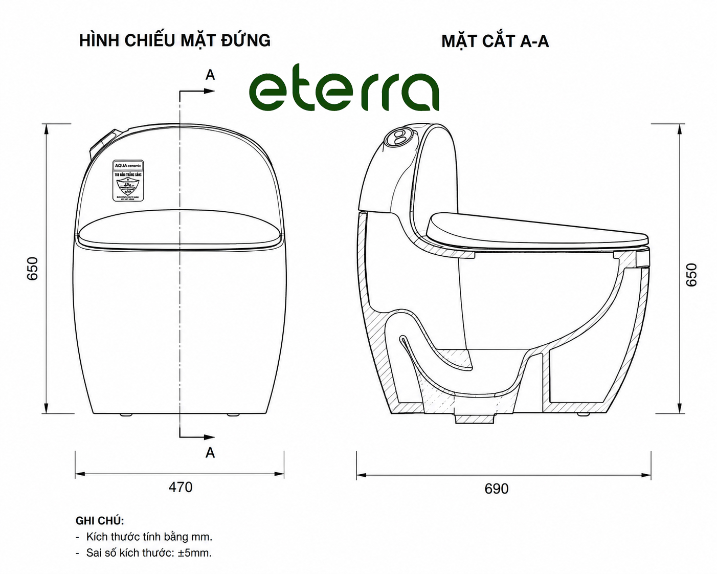 bồn cầu trứng eterra ERSF.9212