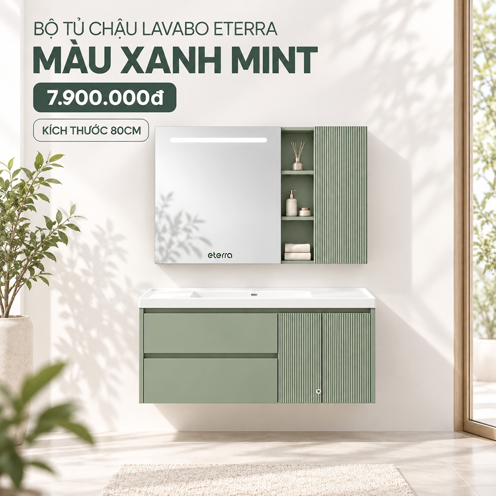 Tủ Chậu Lavabo Eterra Chính Hãng, Đẹp, Bền, Mẫu Mới 2026